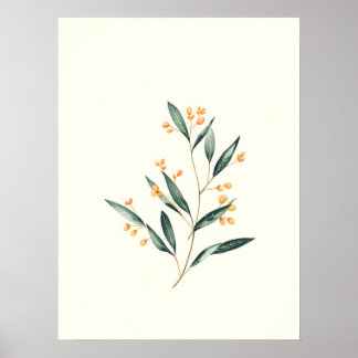 Minimalist Modern Art.Minimalist Branch Poster