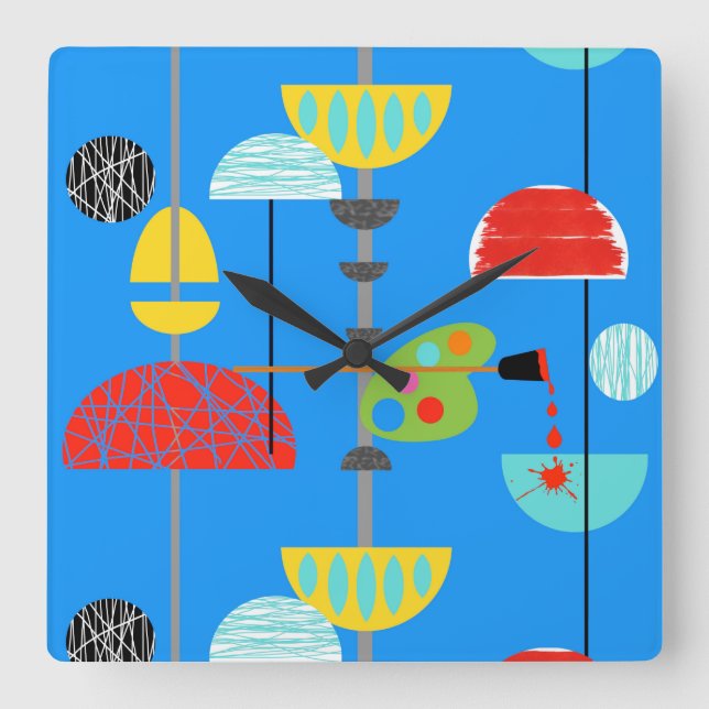 Minimalist Modern Artist Acrylic Art Wall Clock (Front)