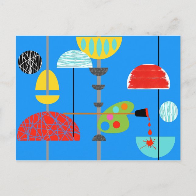 Minimalist Modern Artist Art Postcard (Front)