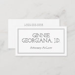 [ Thumbnail: Minimalist & Modern Attorney-At-Law Business Card ]