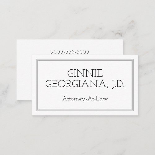 Minimalist  Modern Attorney_At_Law Business Card