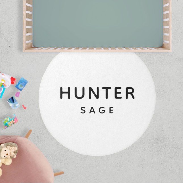 Minimalist Modern Baby Nursery Custom Name White Rug (Minimalist Modern Baby Nursery Custom Name White Rug
)