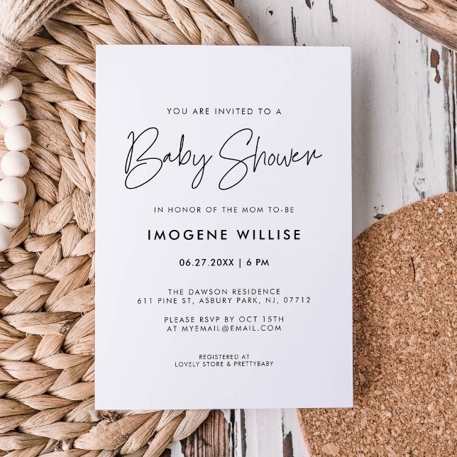 Minimalist modern Baby shower Invitation (Creator Uploaded)