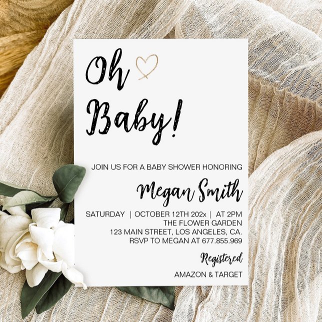 Minimalist Modern Baby Shower Invitation (Creator Uploaded)