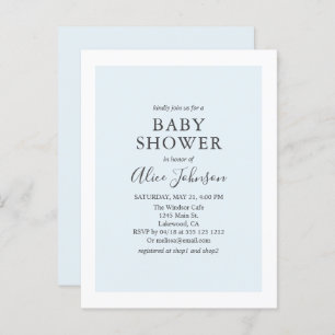 Minimalist Modern Baby Shower Invitation Postcard
