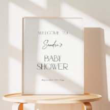 Minimalist Modern Baby Shower Welcome