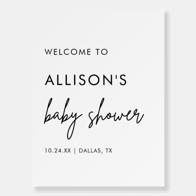 Minimalist Baby Shower signs printable