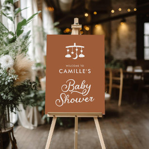 Minimalist Modern Baby Shower Welcome Sign