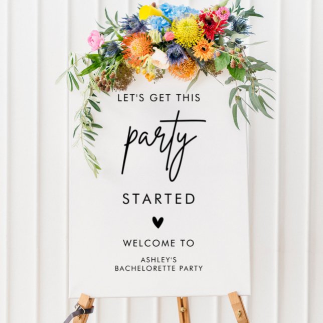 Minimalist Modern Bachelorette Party Welcome Sign (Creator Uploaded)