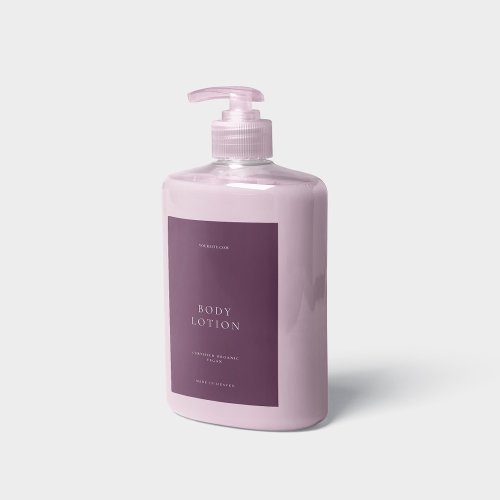 Minimalist Modern Bath Body Beauty Purple Food Label