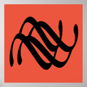 Minimalist Modern Black Abstract Poster