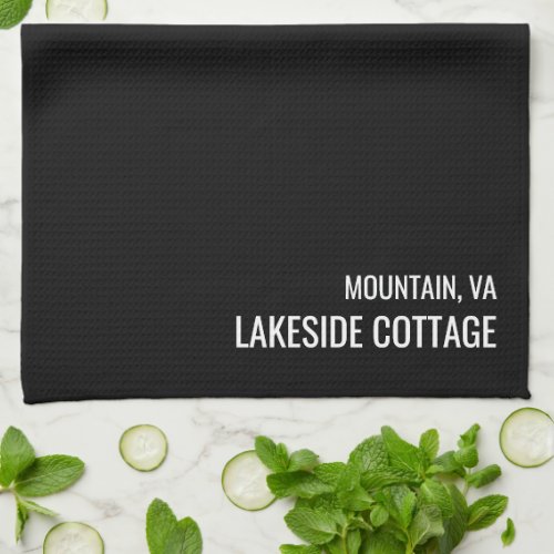 Minimalist Modern Black Airbnb Vacation Rental Kit Kitchen Towel