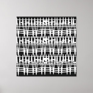 Minimalist Modern Black and White Abstract art Canvas Print