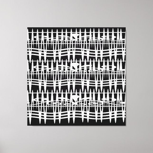 Minimalist Modern Black and White Abstract art Canvas Print (Front)
