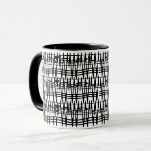 Minimalist Modern Black and White Abstract art Mug