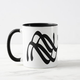 Minimalist Modern Black and White Abstract art Mug