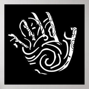 Minimalist Modern Black and White Abstract art Poster