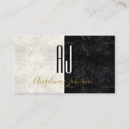 Minimalist Modern Black and White Business Card