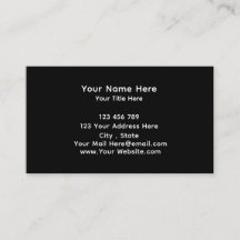Minimalist Modern Black Business Card Custom Logo