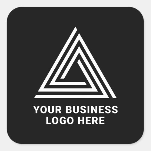 Minimalist Modern Black Business Logo Square Sticker