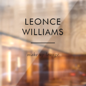Minimalist Modern Black Business Name Branding Window Cling