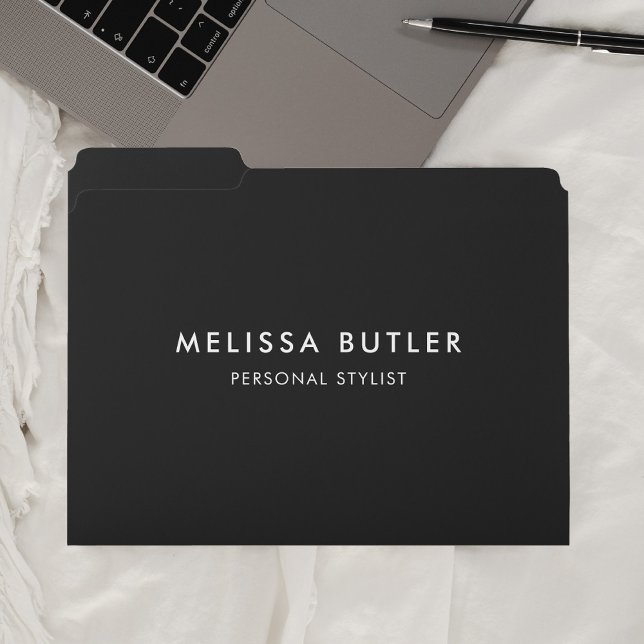 Minimalist Modern | Black File Folder (Creator Uploaded)