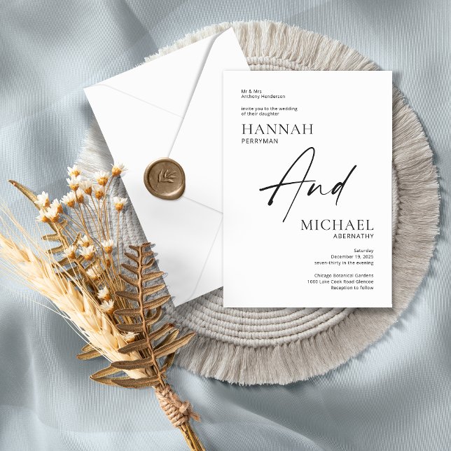 Minimalist Modern Black Formal  Invitation (Creator Uploaded)