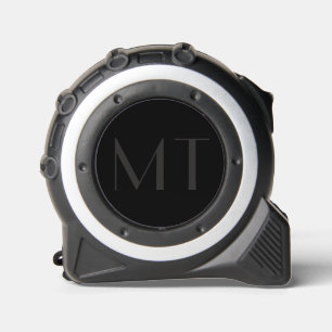 Minimalist Modern Black Gray Elegant Tape Measure