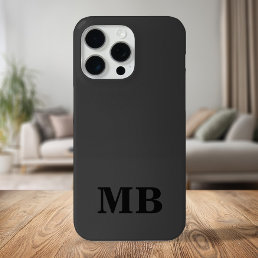 Minimalist Modern Black Initial Monogram iPhone 13 Case