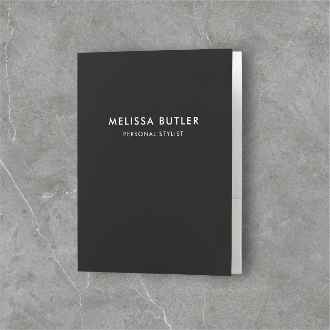 Minimalist Modern | Black Pocket Folder (Creator Uploaded)