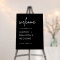 Minimalist Modern Black Wedding Welcome Sign