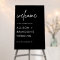 Minimalist Modern Black Wedding Welcome Sign