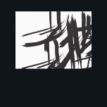 Minimalist Modern Black white abstract wall art<br><div class="desc">I love the abstract and minimalist style. Wall art wrapped canvas with offset brush strokes create a visual appeal that's perfect as an accent piece for the mod space. Display it over your bed,  living room or entry way. SImple,  chic and modern.

©LorenaDepante</div>