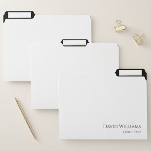 Minimalist Modern Black White Classic File Folder