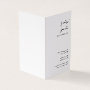 Minimalist Modern Black White Personalized Business Card