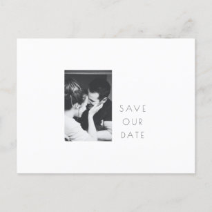 Black And White Save The Dates Postcards - No Minimum Quantity | Zazzle