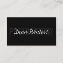 Minimalist Modern Black White Photographer Business Card