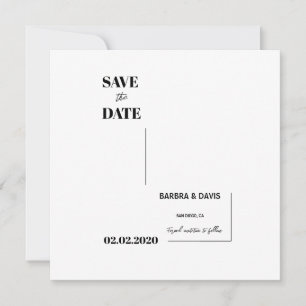 Minimalist Modern Black & White Scan to RSVP Card