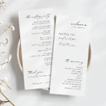 Minimalist Modern Black | White Wedding Program<br><div class="desc">Minimalist classic black and white wedding program.</div>
