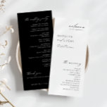 Minimalist Modern Black | White Wedding Program<br><div class="desc">Minimalist classic black and white wedding program.</div>