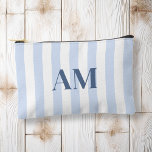 Minimalist Modern Blue Initial Monogram Accessory Pouch<br><div class="desc">Create your own personalized cosmetic and makeup bag with modern minimalist initials and script calligraphy monogram name.</div>