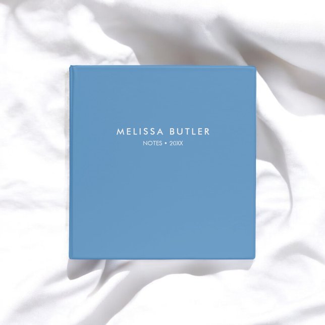 Minimalist Modern Blue Pink 3 Ring Binder (Creator Uploaded)