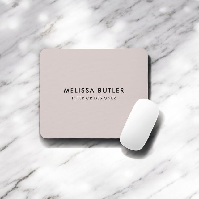 Minimalist Modern Blush Beige Mouse Pad (Creator Uploaded)