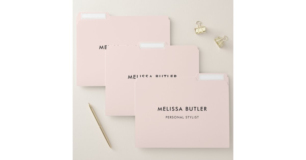  Minimalist  Modern Blush Pink File Folder  Zazzle com