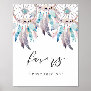 Minimalist Modern Boho Baby Shower Favors Sign