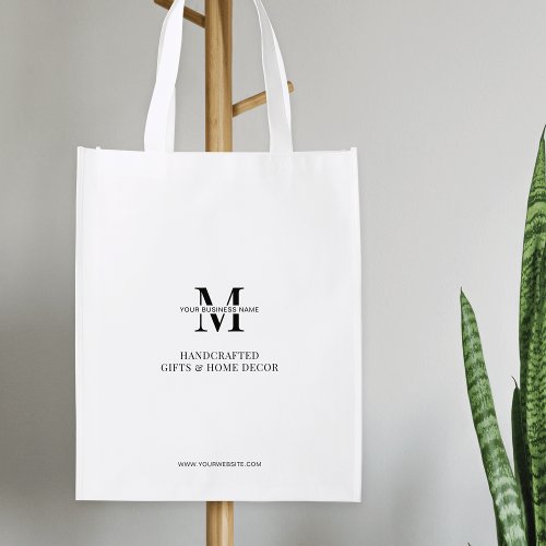 Minimalist Modern Boutique Branded Business Grocery Bag
