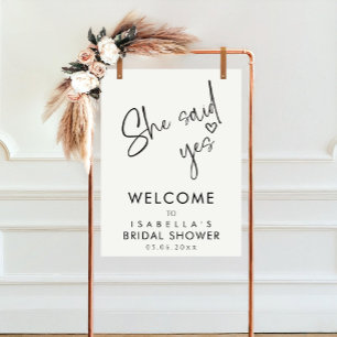 Minimalist Modern Bridal Shower Foam Board