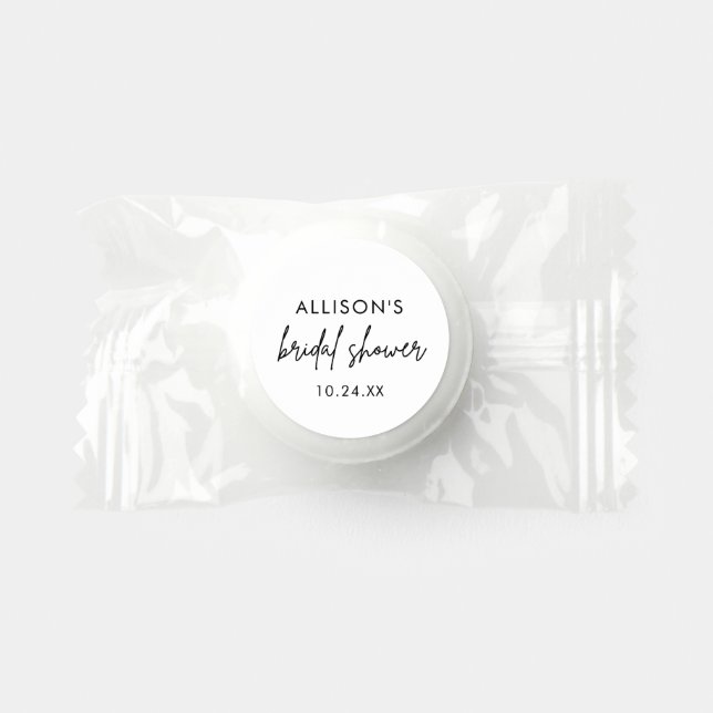 Minimalist Modern Bridal Shower Life Saver® Mints (Front)