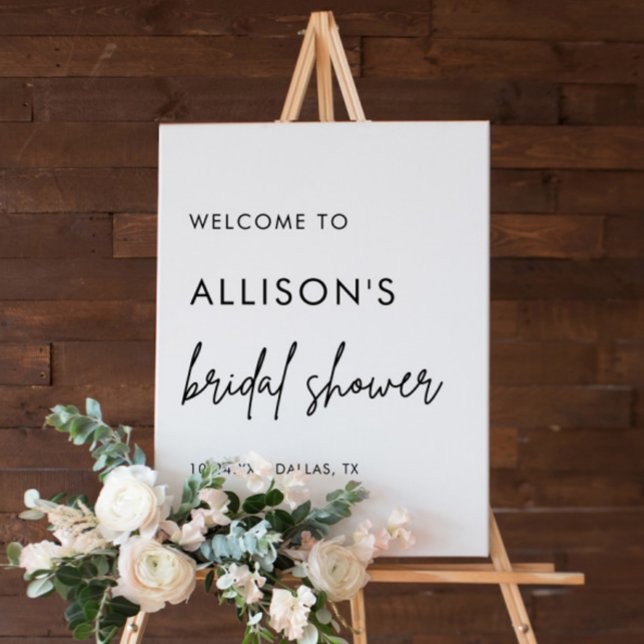 Minimalist Modern Bridal Shower Welcome Sign (Creator Uploaded)