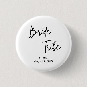 minimalist modern bride tribe bachelorette  button